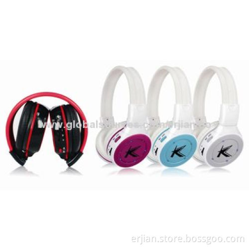 Newest Stereo Headband Earphone for iPod/iPhone/iPad, Supports Bluetooth/MicroSD Card/FM Radio